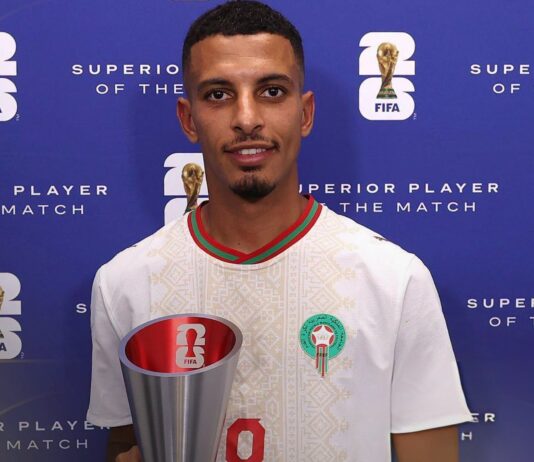عز الدين أوناحي أفضل لاعب في مباراة المغرب وكندا