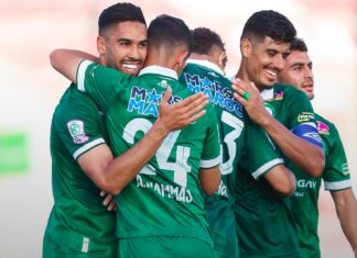 الرجاء الرياضي يفوز على أولمبيك آسفي ويضمن المشاركة في كأس الكونفدرالية
