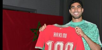 الجامعة تحتفي بأشرف حكيمي ببلوغه 100 مباراة بالقميص الوطني