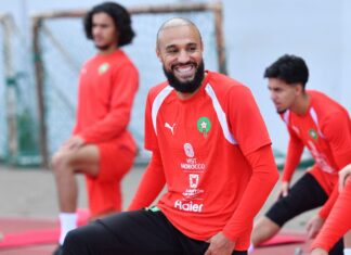 المنتخب الوطني يخوض أول حصة تدريبية استعدادا لمباراته أمام ليسوتو
