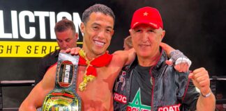 البطل المغربي محمد ياسين محسون يحسم نزاله في أستراليا بالضربة القاضية ويحافظ على لقبه القاري للمواي طاي الاحترافية