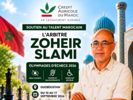 Zoheir Slami représentera l’arbitrage marocain aux Olympiades FIDE en Ouzbékistan