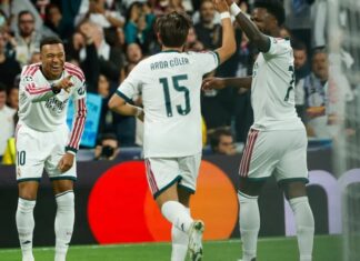 ريال مدريد يفوز على لايبزيغ برباعية في دوري أبطال أوروبا